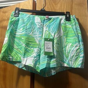 NWT Lilly Pulitzer Jeannie Short Green Sheen Fronds Place Tropical Shorts